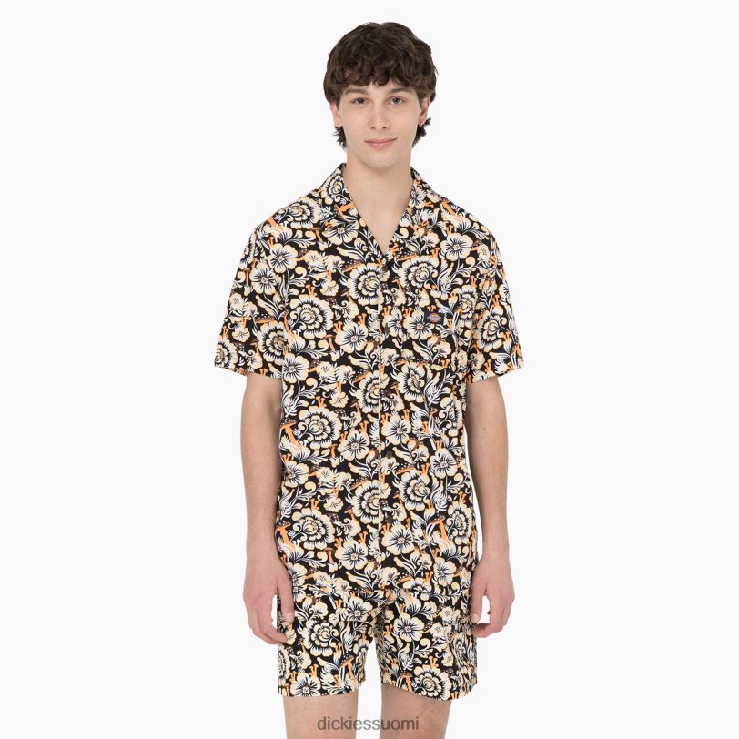 Dickies miehet Roseburg lyhythihainen paita ruskea kukkaprintti (bg2) vaatteet Z844X587