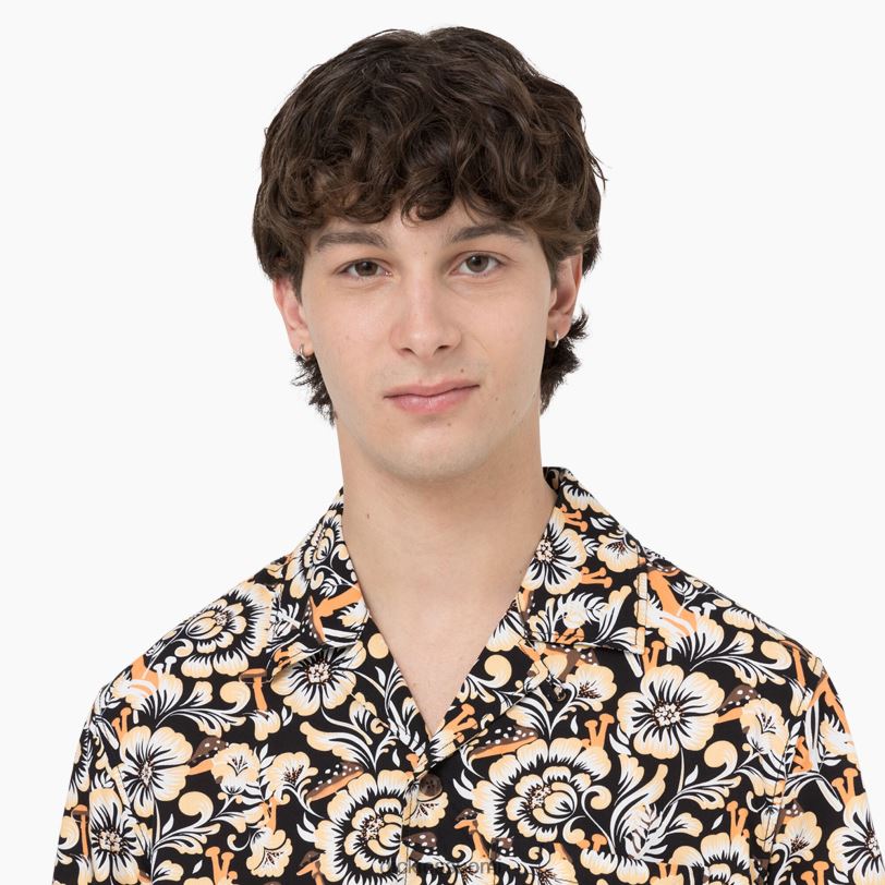 Dickies miehet Roseburg lyhythihainen paita ruskea kukkaprintti (bg2) vaatteet Z844X587