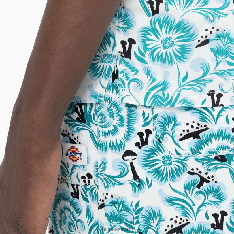 Dickies miehet Roseburg lyhythihainen paita sininen kukkaprintti (gg2) vaatteet Z844X588