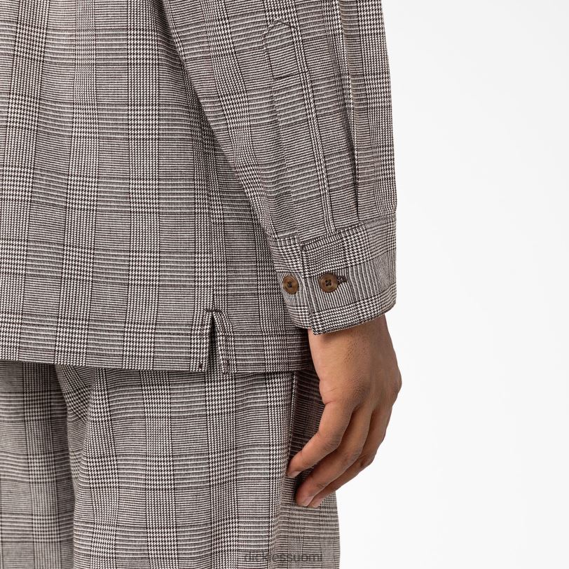 Dickies miehet bakerhill pitkähihainen paita ruskea ruudullinen (bp3) vaatteet Z844X941
