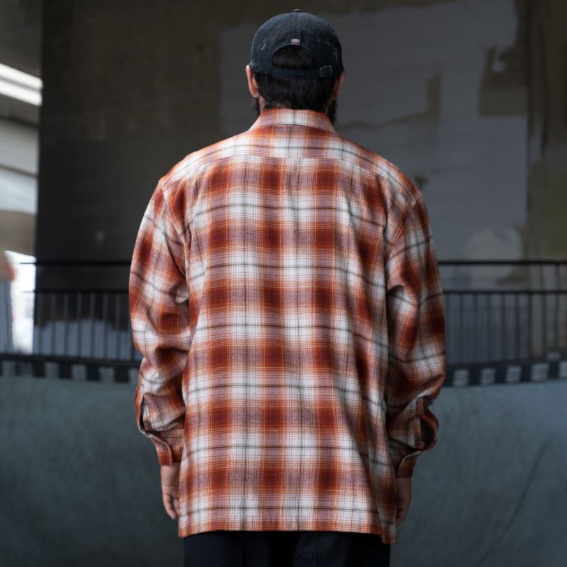 Dickies miehet ronnie sandoval harjattu flanellipaita poltettu ombre-ruudullinen (ob2) vaatteet Z844X729