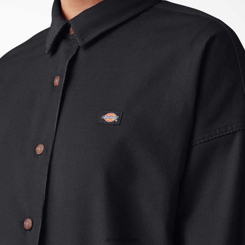 Dickies naiset halleyville ylisuuri vakosamettipaita musta (bkx) vaatteet Z844X2184