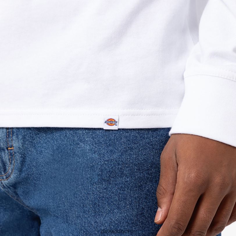 Dickies miehet Union Springs pitkähihainen t-paita valkoinen (wh) vaatteet Z844X836