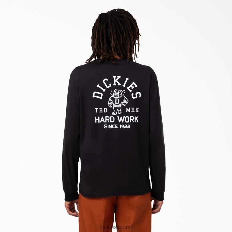 Dickies miehet clevelandin pitkähihainen t-paita musta (kbk) vaatteet Z844X945