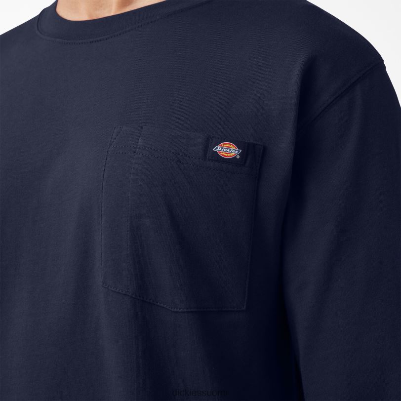 Dickies miehet pitkähihainen logograafinen t-paita muste laivasto (ik) vaatteet Z844X891