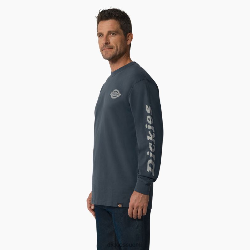 Dickies miehet pitkähihainen raskas logo-t-paita ilmavoimien sininen (af) vaatteet Z844X867