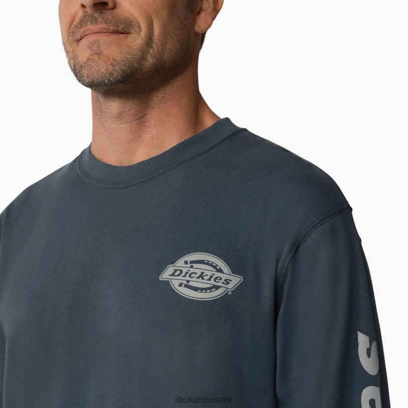 Dickies miehet pitkähihainen raskas logo-t-paita ilmavoimien sininen (af) vaatteet Z844X867