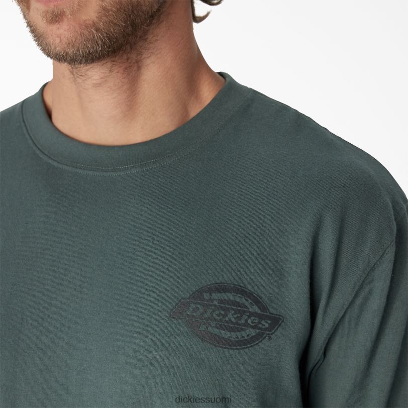 Dickies miehet pitkähihainen raskas logo-t-paita lincoln green (ln) vaatteet Z844X871