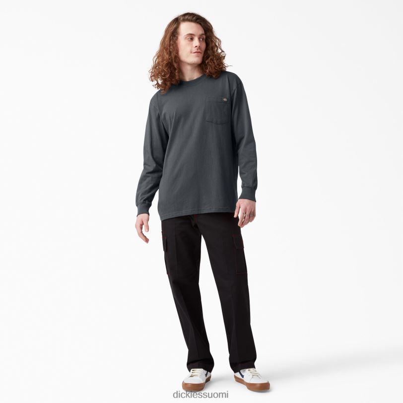 Dickies miehet pitkähihainen raskas t-paita hiilenharmaa (ch) vaatteet Z844X604