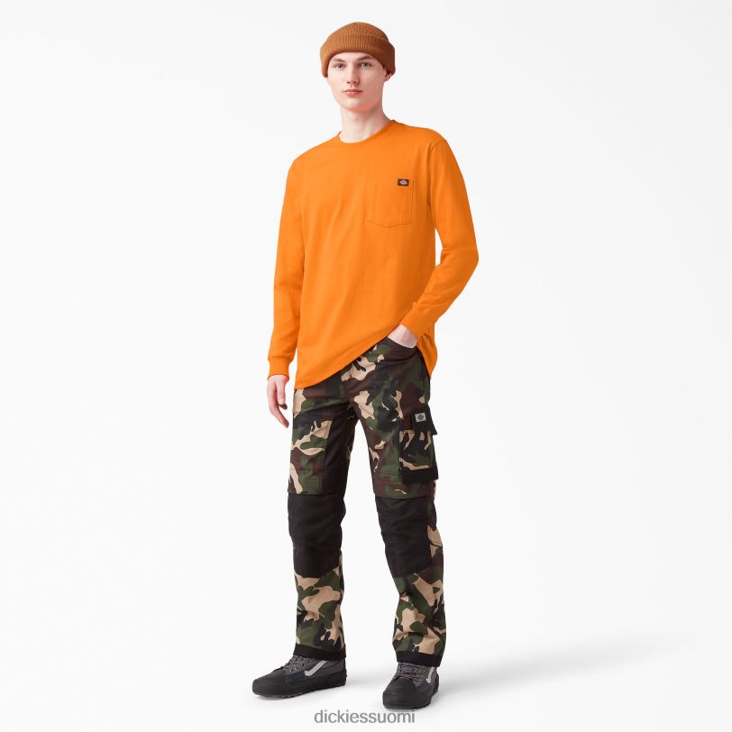Dickies miehet pitkähihainen raskas t-paita oranssi (tai) vaatteet Z844X612