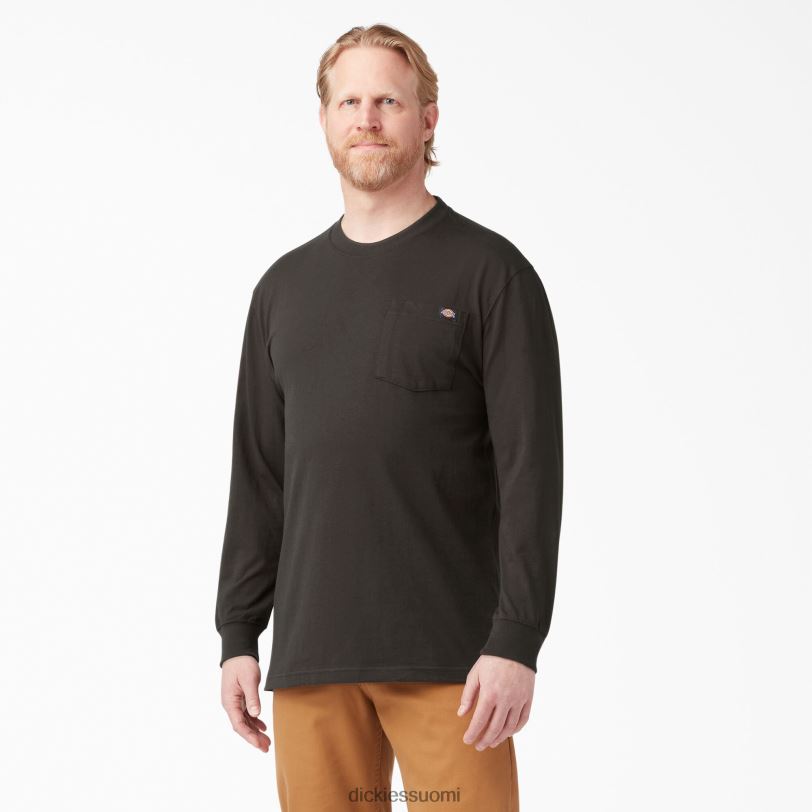 Dickies miehet pitkähihainen raskas t-paita suklaanruskea (cb) vaatteet Z844X603