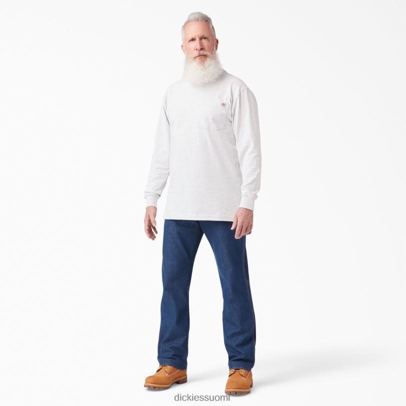 Dickies miehet pitkähihainen raskas t-paita tuhkanharmaa (ag) vaatteet Z844X600