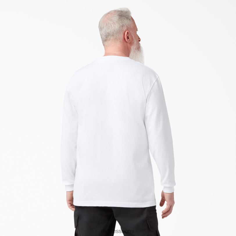 Dickies miehet pitkähihainen raskas t-paita valkoinen (wh) vaatteet Z844X613