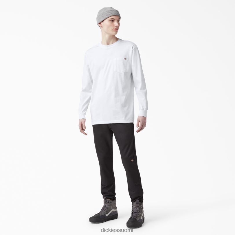 Dickies miehet pitkähihainen raskas t-paita valkoinen (wh) vaatteet Z844X613