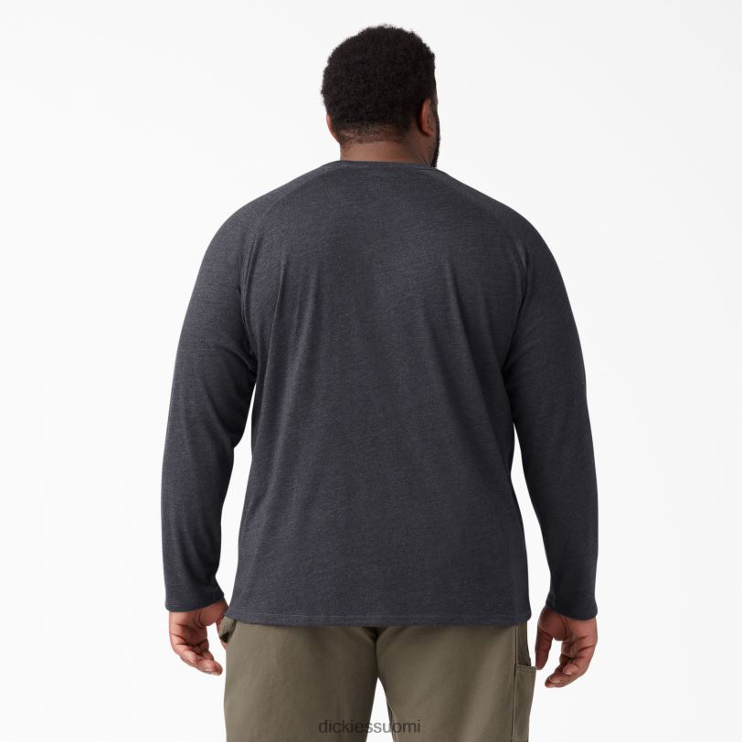 Dickies miehet viilentävä pitkähihainen t-paita kanervan musta (kbh) vaatteet Z844X621