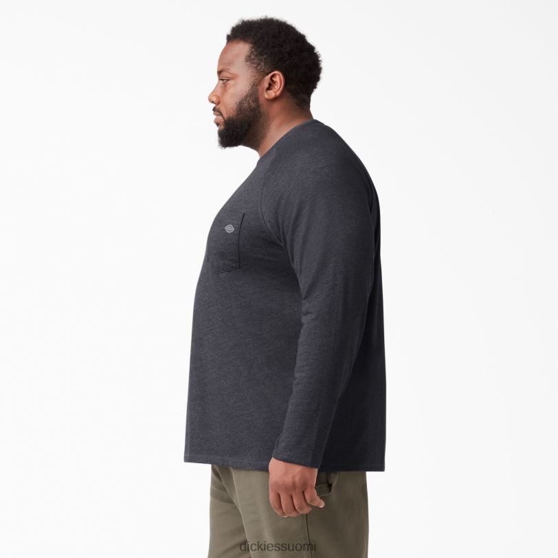 Dickies miehet viilentävä pitkähihainen t-paita kanervan musta (kbh) vaatteet Z844X621
