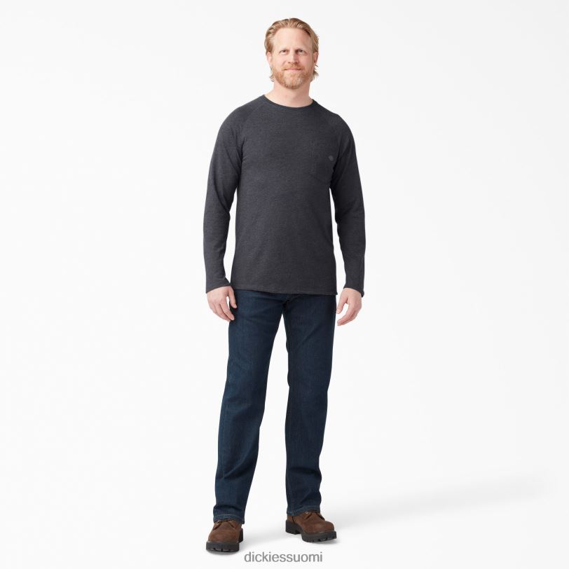 Dickies miehet viilentävä pitkähihainen t-paita kanervan musta (kbh) vaatteet Z844X621