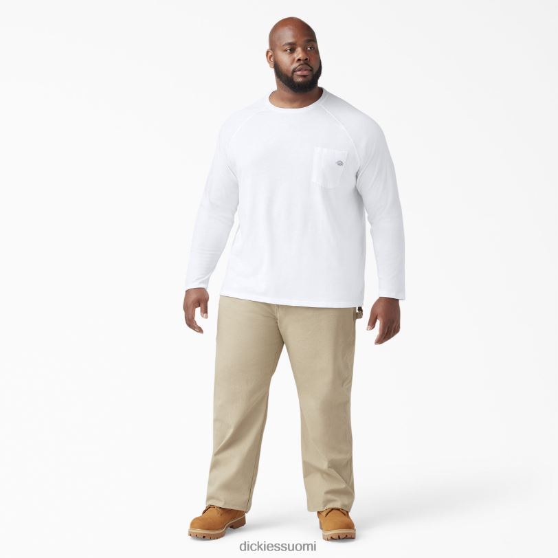 Dickies miehet viilentävä pitkähihainen t-paita valkoinen (wh) vaatteet Z844X622
