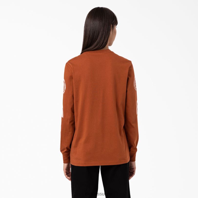 Dickies naiset Falkvillen pitkähihainen t-paita ruskea piparkakku (eli) vaatteet Z844X2163