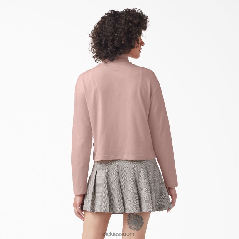 Dickies naiset Mapleton pitkähihainen t-paita korkealla pääntiellä vaaleanpunainen (bpi) vaatteet Z844X1984