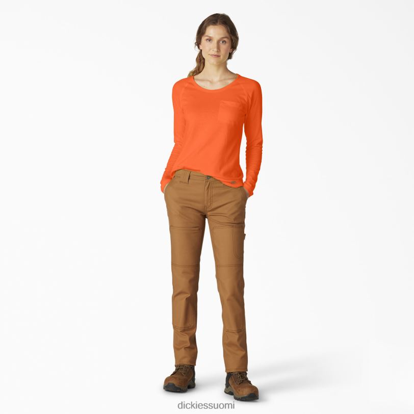 Dickies naiset viilentävä pitkähihainen t-paita kirkkaan oranssi (runko) vaatteet Z844X1628