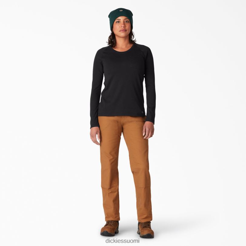 Dickies naiset viilentävä pitkähihainen t-paita musta (kbk) vaatteet Z844X1636