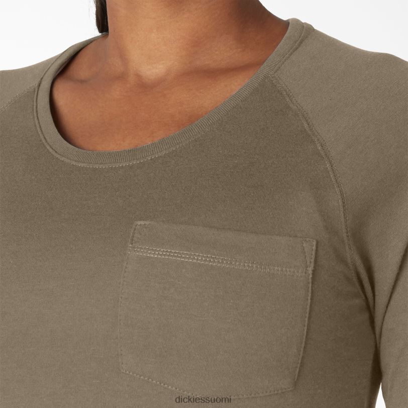 Dickies naiset viilentävä pitkähihainen t-paita sotilaallinen vihreä kanerva (mld) vaatteet Z844X1637