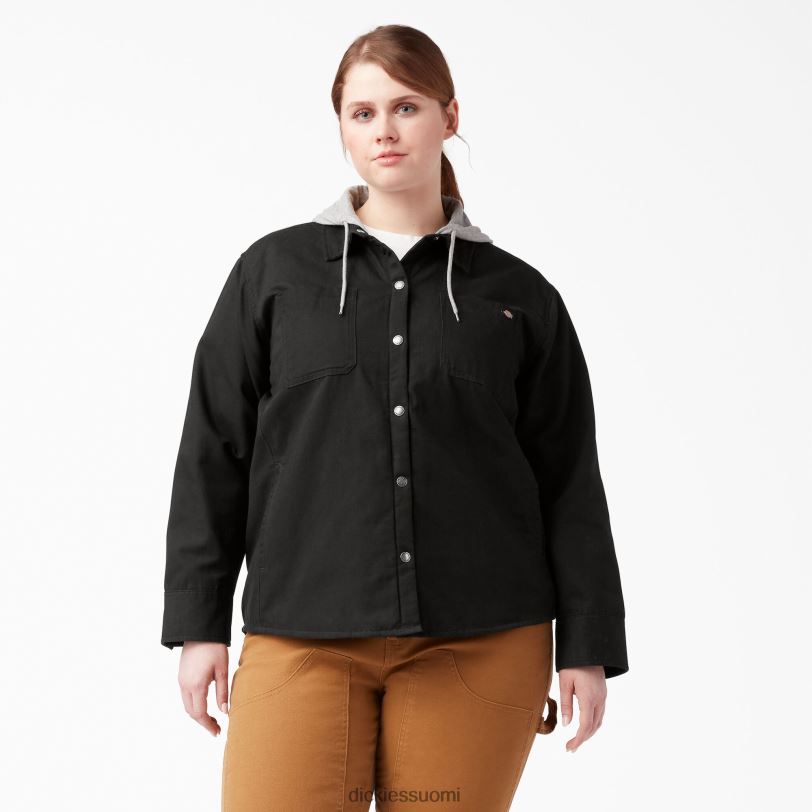 Dickies naiset plus ankkahupullinen paitatakki musta (bkx) vaatteet Z844X2369