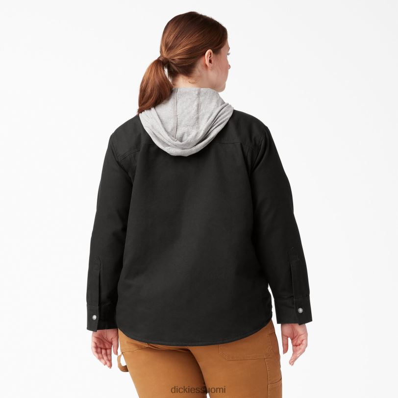 Dickies naiset plus ankkahupullinen paitatakki musta (bkx) vaatteet Z844X2369