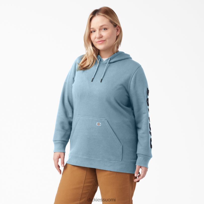 Dickies naiset plus painava logohihainen pusero kirkas sininen (eu) vaatteet Z844X2343