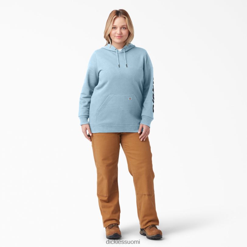 Dickies naiset plus painava logohihainen pusero kirkas sininen (eu) vaatteet Z844X2343