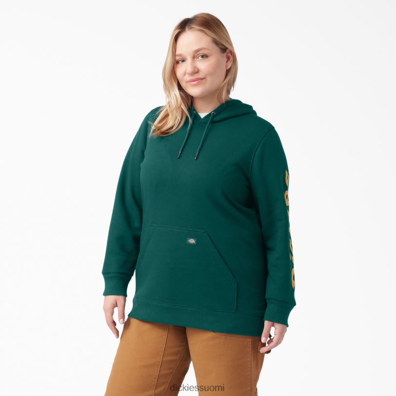 Dickies naiset plus painava logohihainen pusero metsänvihreä (ft) vaatteet Z844X2344
