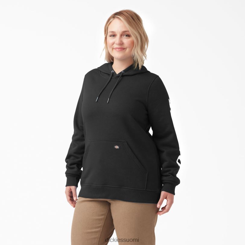 Dickies naiset plus painava logohihainen pusero musta (kbk) vaatteet Z844X2346