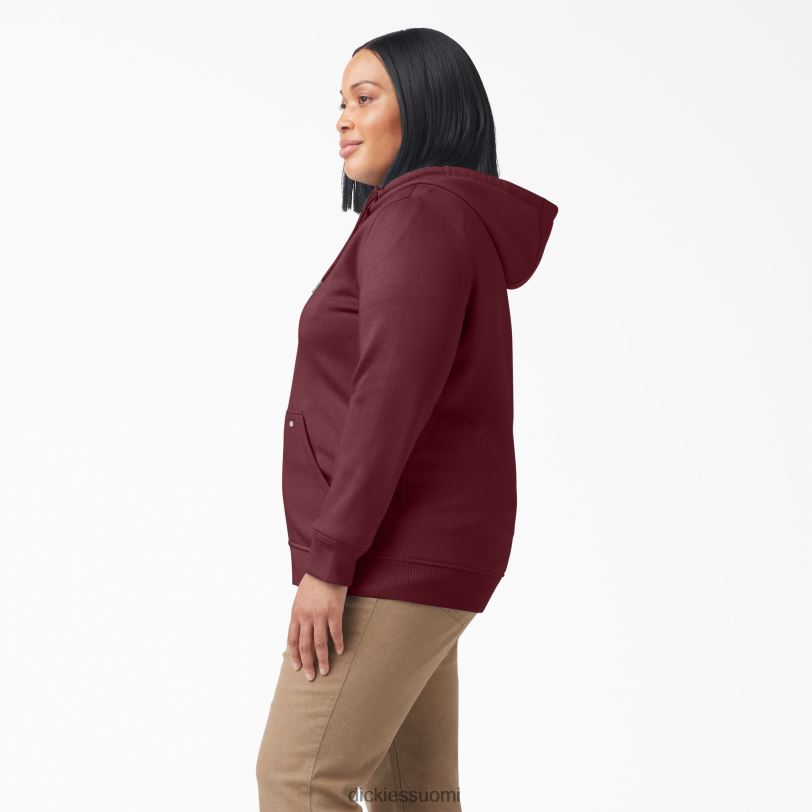 Dickies naiset plus raskaan kokoinen vetoketjullinen huppari viininpunainen kanerva (byh) vaatteet Z844X2275