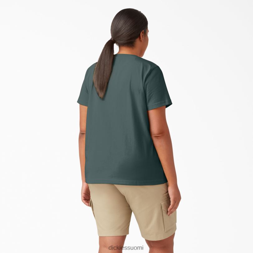 Dickies naiset plus lyhythihainen raskas t-paita lincoln green (ln) vaatteet Z844X1972