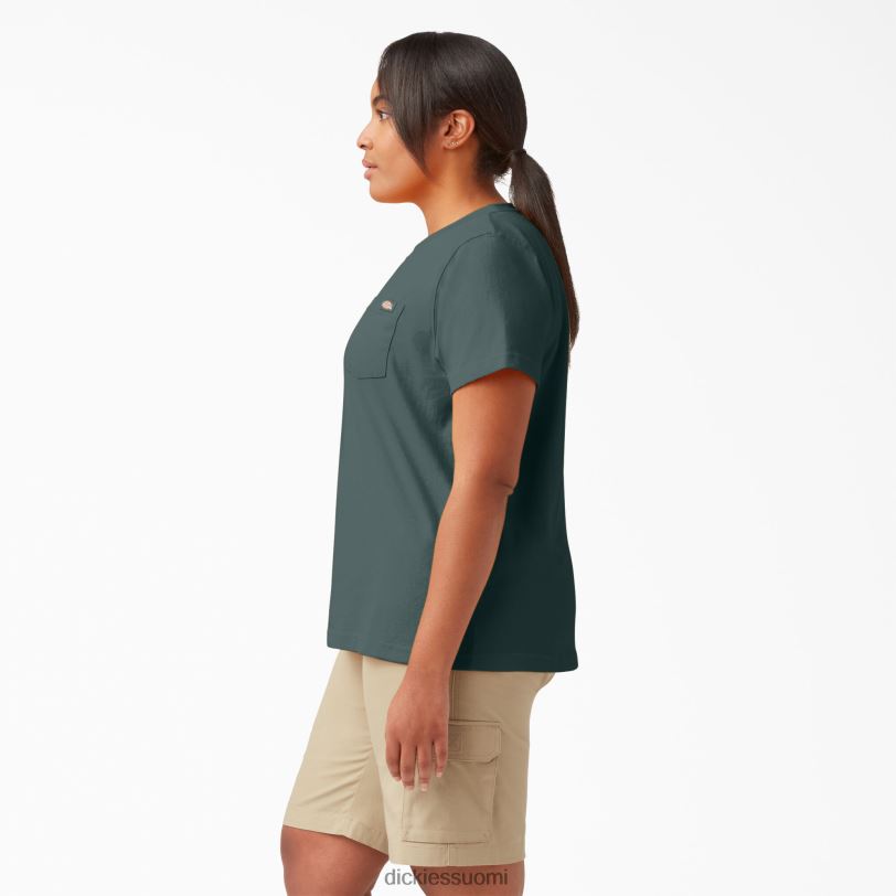 Dickies naiset plus lyhythihainen raskas t-paita lincoln green (ln) vaatteet Z844X1972