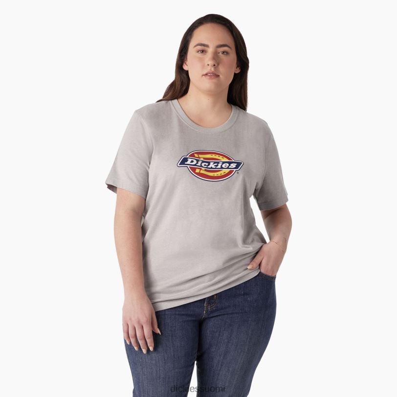 Dickies naiset plus painava logo-t-paita kanervan harmaa (h2) vaatteet Z844X2144