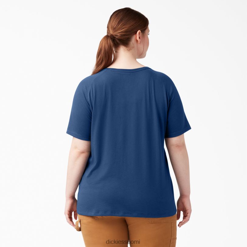 Dickies naiset plus viilentävä lyhythihainen t-paita dynaaminen laivasto (dy2) vaatteet Z844X1588