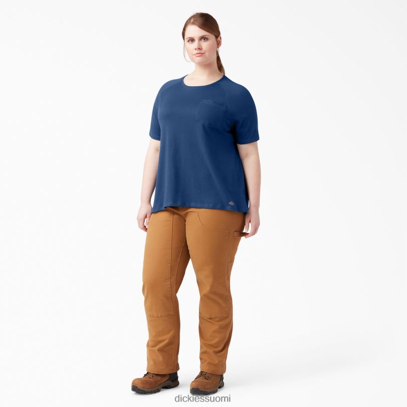 Dickies naiset plus viilentävä lyhythihainen t-paita dynaaminen laivasto (dy2) vaatteet Z844X1588