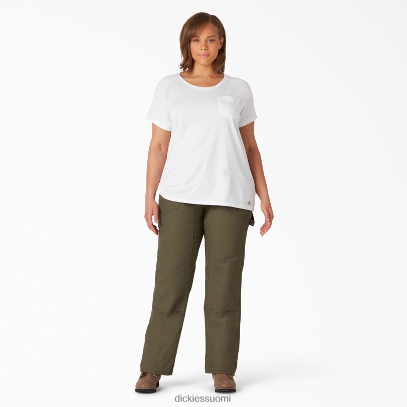 Dickies naiset plus viilentävä lyhythihainen t-paita valkoinen (wh) vaatteet Z844X1595