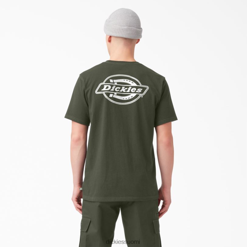 Dickies miehet Takana logograafinen t-paita oliivinvihreä (og) vaatteet Z844X750