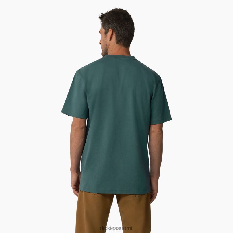 Dickies miehet lyhythihainen kolmivärinen logograafinen t-paita lincoln green (ln) vaatteet Z844X713