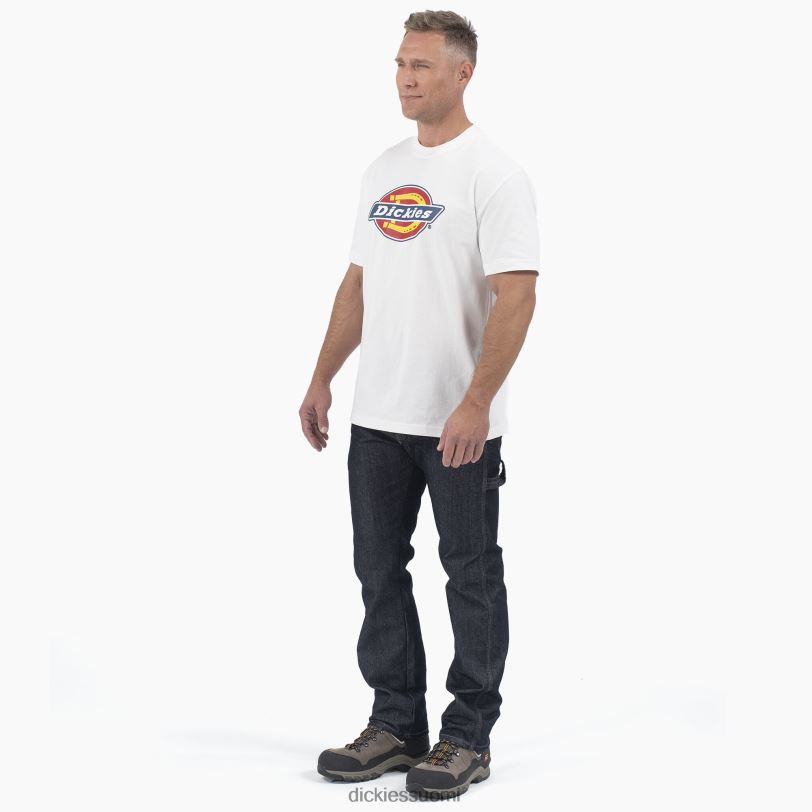 Dickies miehet lyhythihainen kolmivärinen logograafinen t-paita valkoinen (wh) vaatteet Z844X714