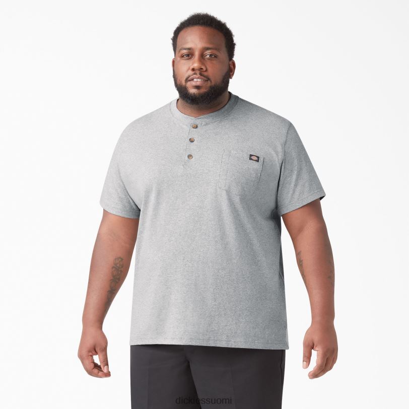 Dickies miehet lyhythihainen raskas henley t-paita kanervan harmaa (hg) vaatteet Z844X639
