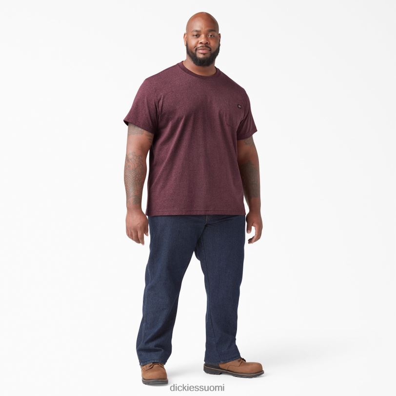 Dickies miehet lyhythihainen raskas kanermainen t-paita viininpunainen (byd) vaatteet Z844X526