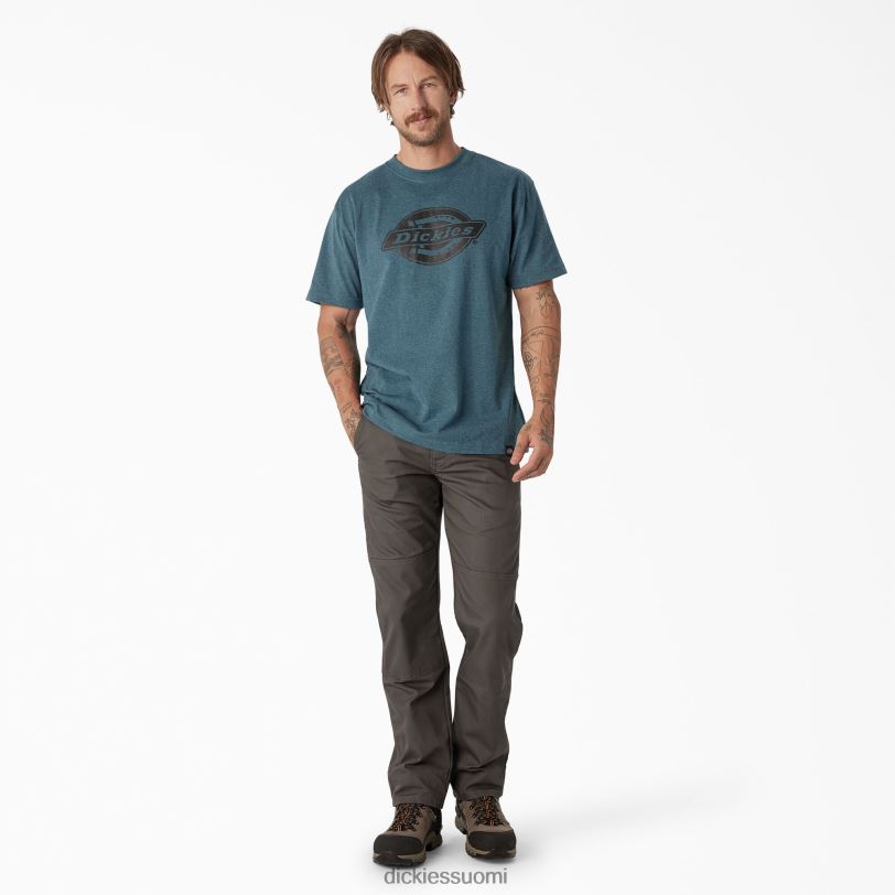 Dickies miehet lyhythihainen raskas logot-paita Baltian sininen (silmu) vaatteet Z844X737