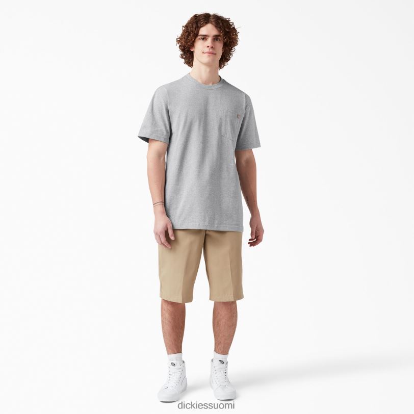 Dickies miehet lyhythihainen raskas t-paita kanervan harmaa (hg) vaatteet Z844X517