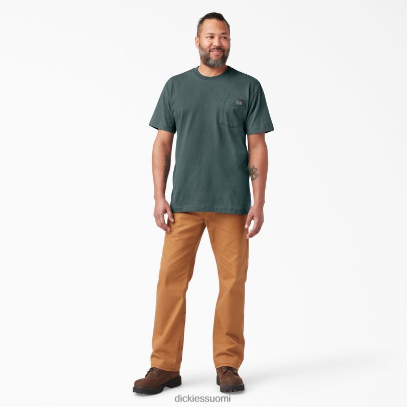 Dickies miehet lyhythihainen raskas t-paita lincoln green (ln) vaatteet Z844X518