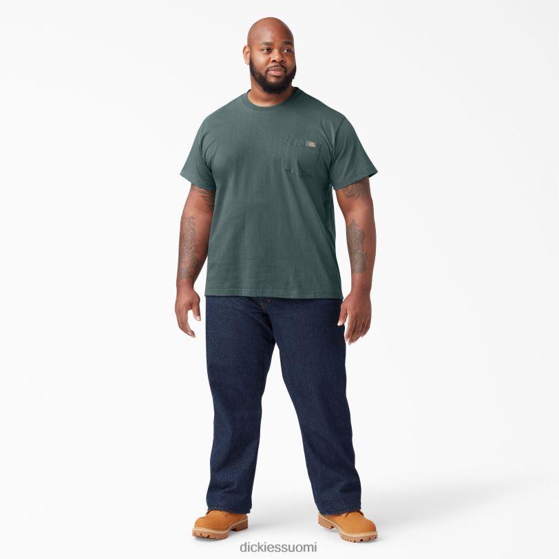 Dickies miehet lyhythihainen raskas t-paita lincoln green (ln) vaatteet Z844X518