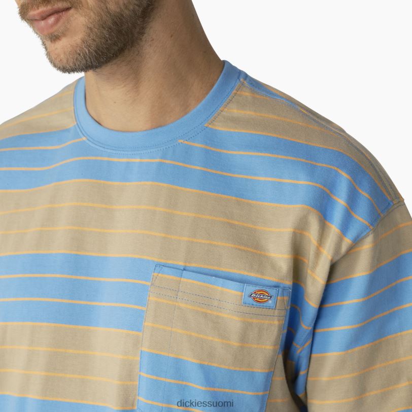 Dickies miehet rento istuvuus raidallinen taskut-paita taivaansininen/aavikon hiekkaraita (ast) vaatteet Z844X742